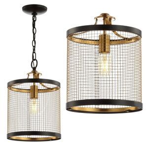 JONATHAN Y -  10" Metal Elena Lantern Pendant (Includ Black